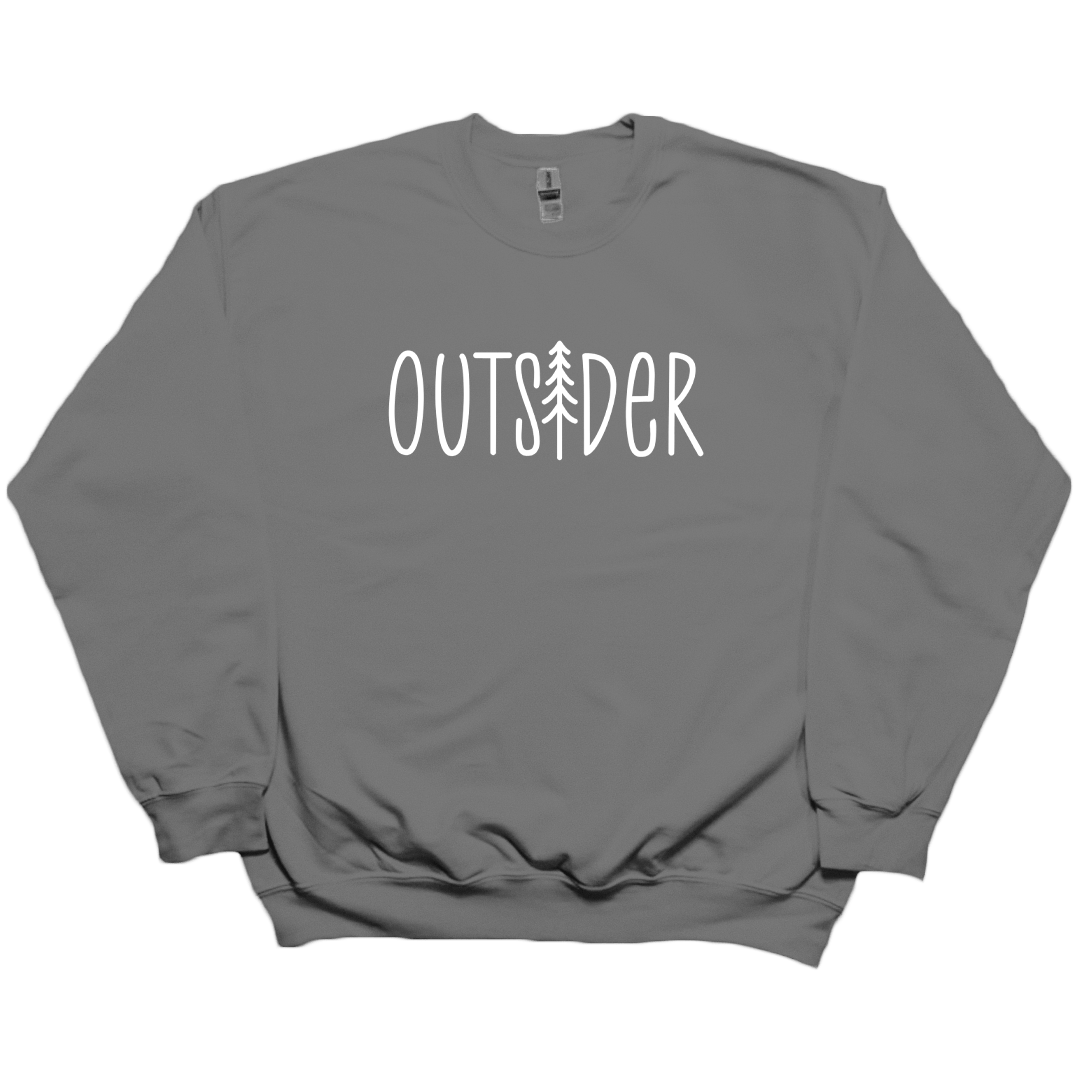Outsider Adult Crew Neck Sweatshirt - Muddy Boots Clothing - Crew Neck Sweatshirt