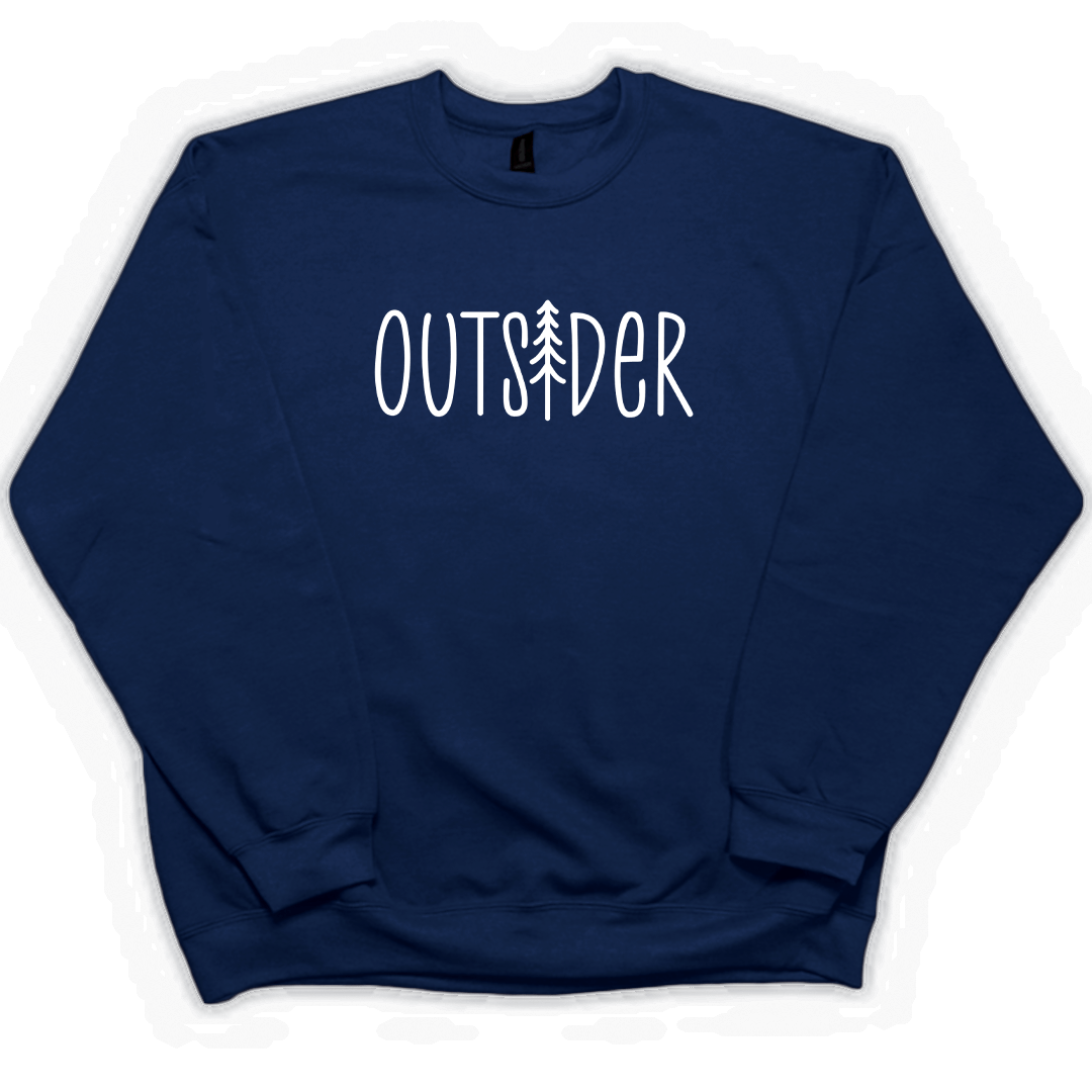 Outsider Adult Crew Neck Sweatshirt - Muddy Boots Clothing - Crew Neck Sweatshirt