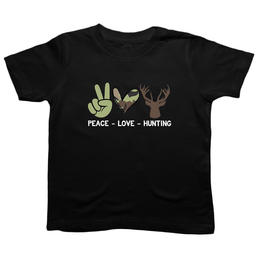 Peace Love Hunting Toddler Tee - Muddy Boots Clothing - T-Shirt