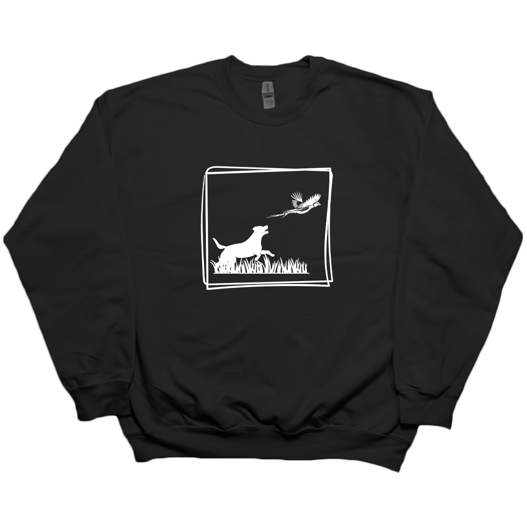 Pheasant Flush Adult Crew Neck Sweatshirt - Muddy Boots Clothing - Crew Neck Sweatshirt