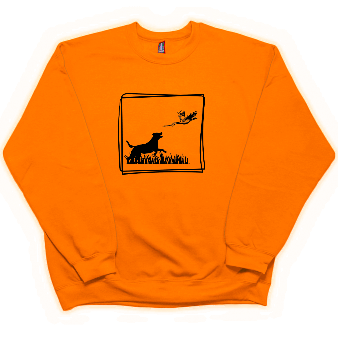 Pheasant Flush Adult Crew Neck Sweatshirt - Muddy Boots Clothing - Crew Neck Sweatshirt