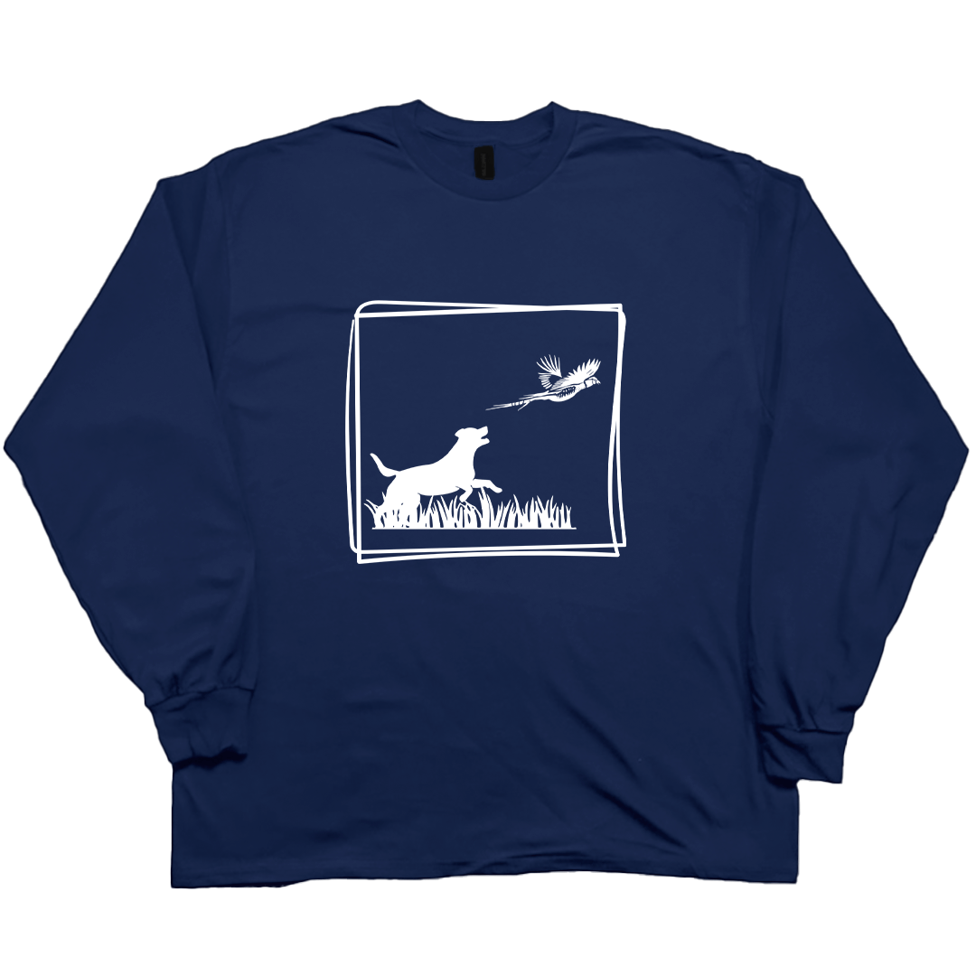 Pheasant Flush Adult Long Sleeve Tee - Muddy Boots Clothing - Long Sleeve Tee