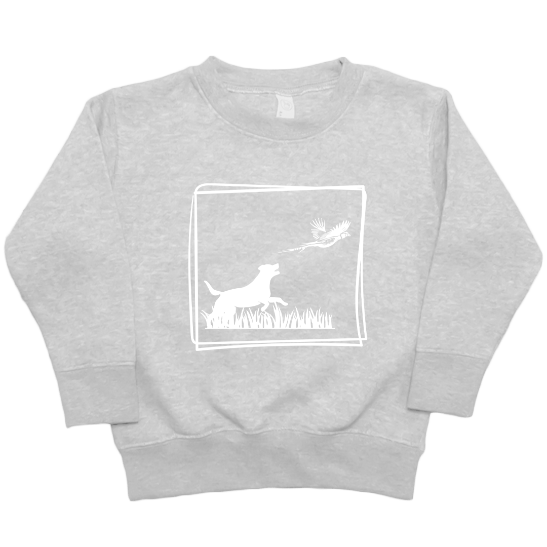 Pheasant Flush Kids Crew Neck Sweatshirt - Muddy Boots Clothing - Crew Neck Sweatshirt