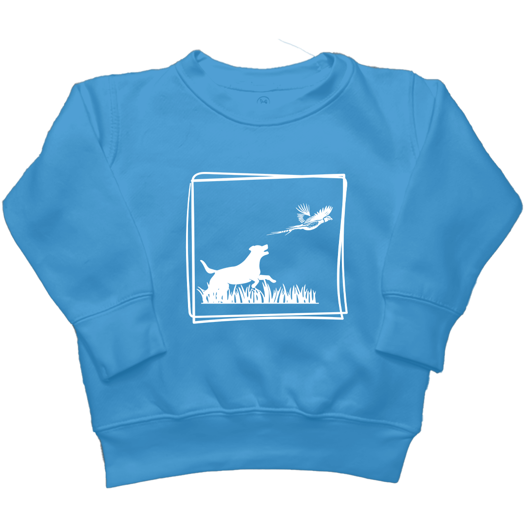 Pheasant Flush Kids Crew Neck Sweatshirt - Muddy Boots Clothing - Crew Neck Sweatshirt