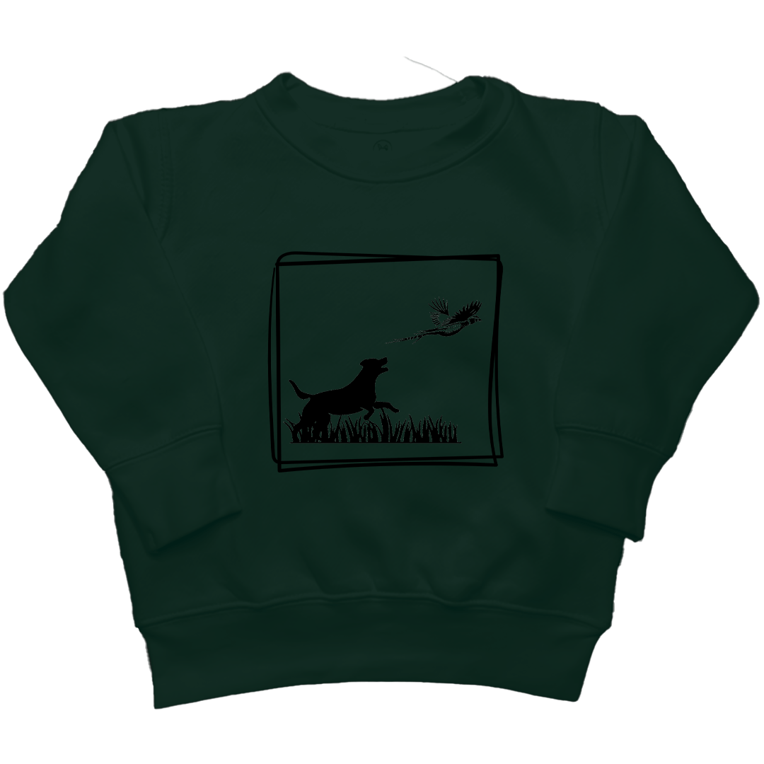 Pheasant Flush Kids Crew Neck Sweatshirt - Muddy Boots Clothing - Crew Neck Sweatshirt
