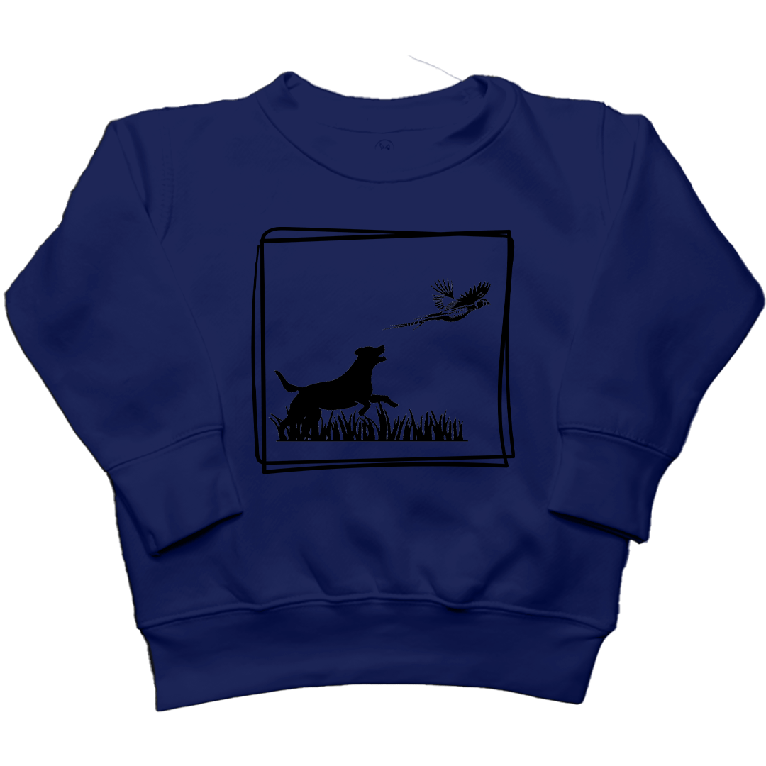 Pheasant Flush Kids Crew Neck Sweatshirt - Muddy Boots Clothing - Crew Neck Sweatshirt