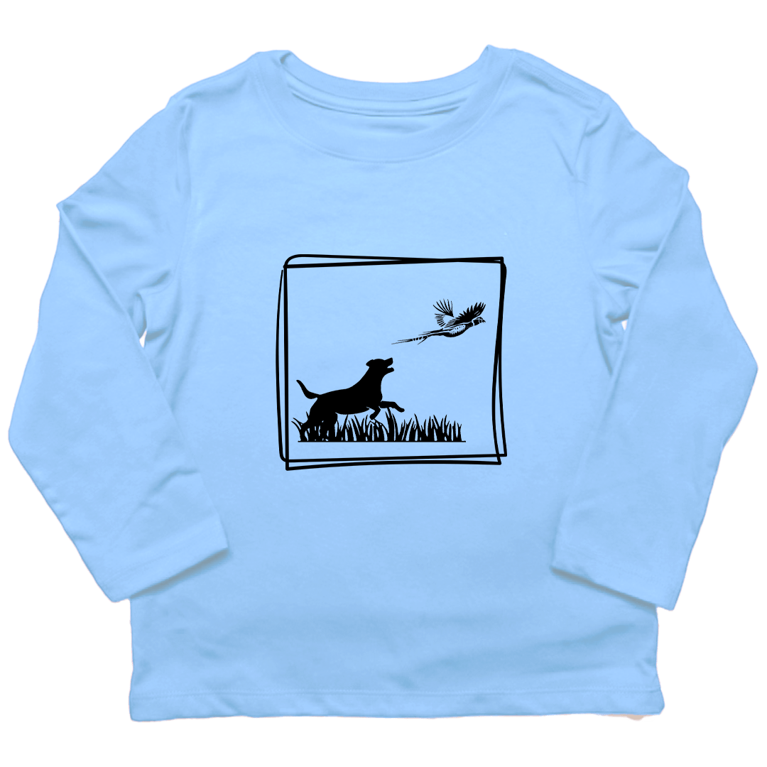 Pheasant Flush Toddler Long Sleeve Tee - Muddy Boots Clothing - Long Sleeve Tee