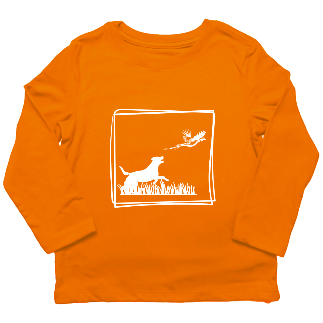 Pheasant Flush Toddler Long Sleeve Tee - Muddy Boots Clothing - Long Sleeve Tee