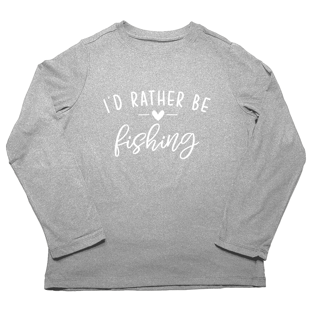 Rather Be Fishing Adult Long Sleeve Tee - Muddy Boots Clothing - Long Sleeve Tee