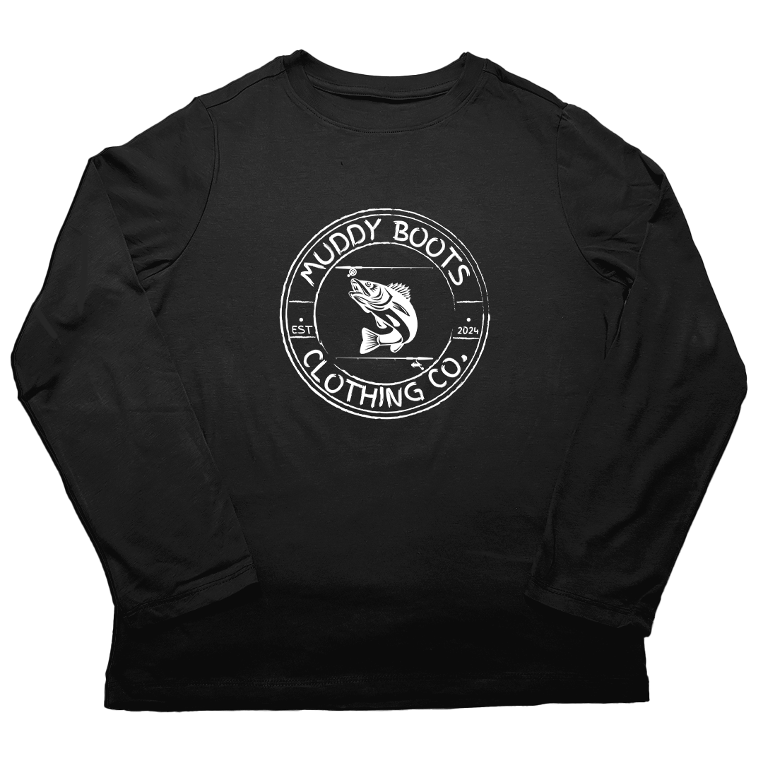 Rod Bending Adult Long Sleeve Tee - Muddy Boots Clothing - Long Sleeve Tee