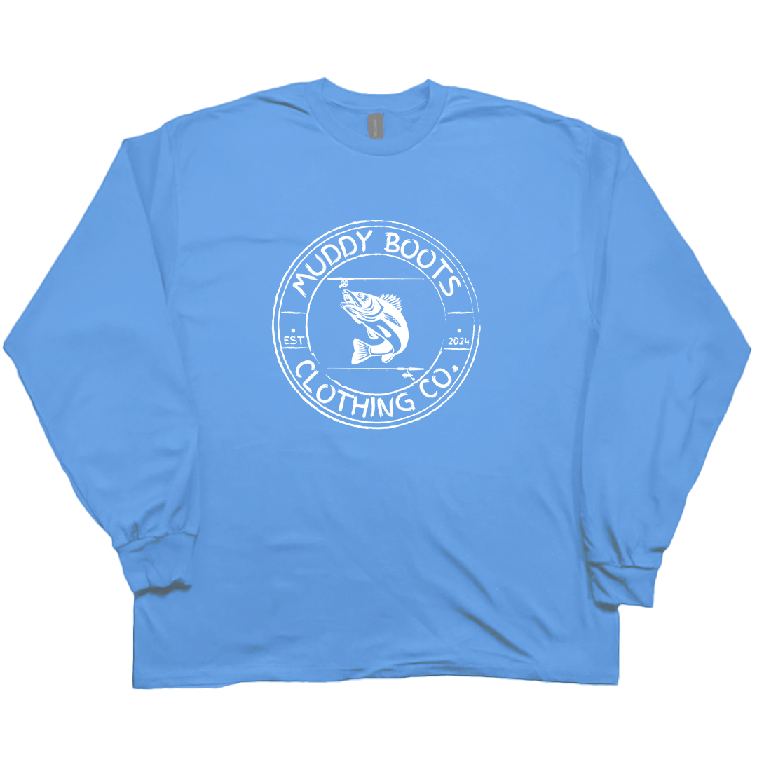 Rod Bending Adult Long Sleeve Tee - Muddy Boots Clothing - Long Sleeve Tee