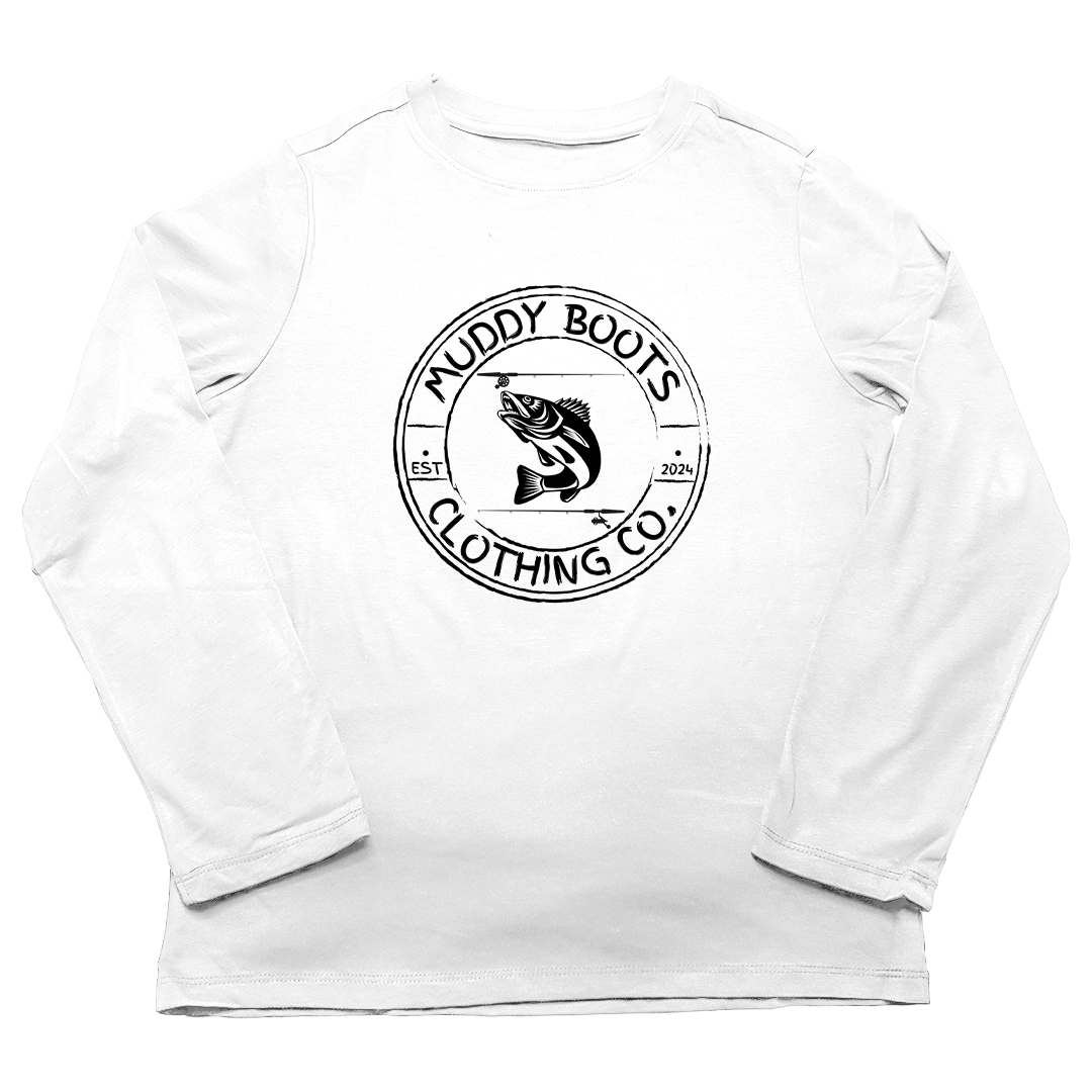 Rod Bending Adult Long Sleeve Tee - Muddy Boots Clothing - Long Sleeve Tee