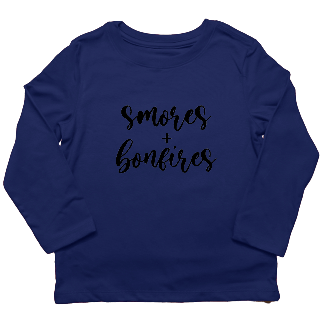 S'mores and Bonfires Kids Long Sleeve Tee - Muddy Boots Clothing - Long Sleeve Tee