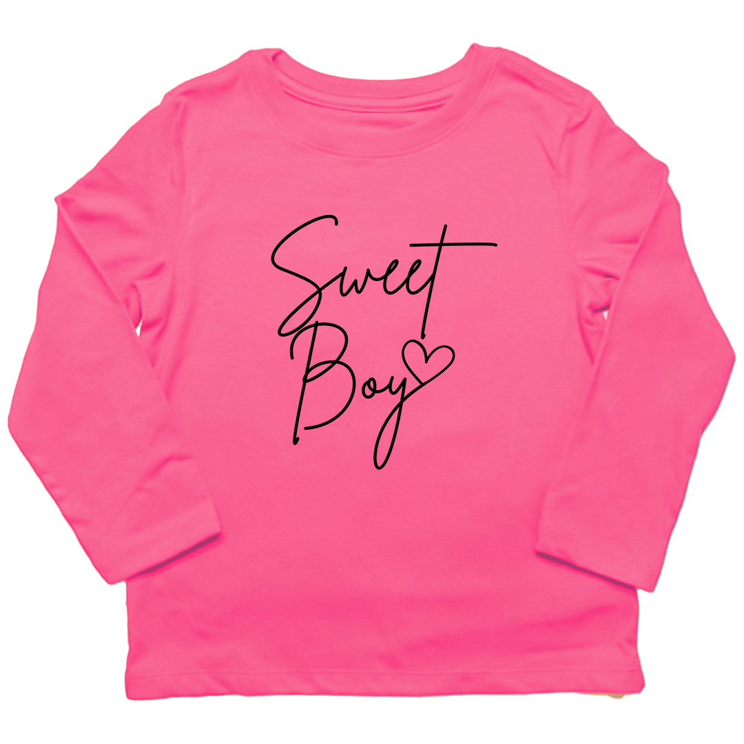 Sweet Boy Kids Long Sleeve Tee - Muddy Boots Clothing - Long Sleeve Tee