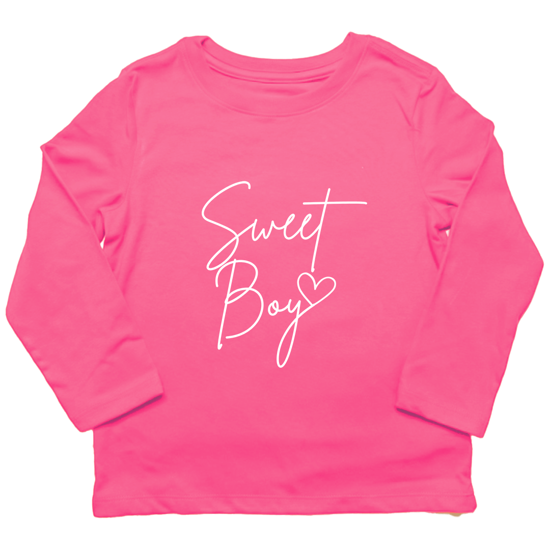 Sweet Boy Kids Long Sleeve Tee - Muddy Boots Clothing - Long Sleeve Tee