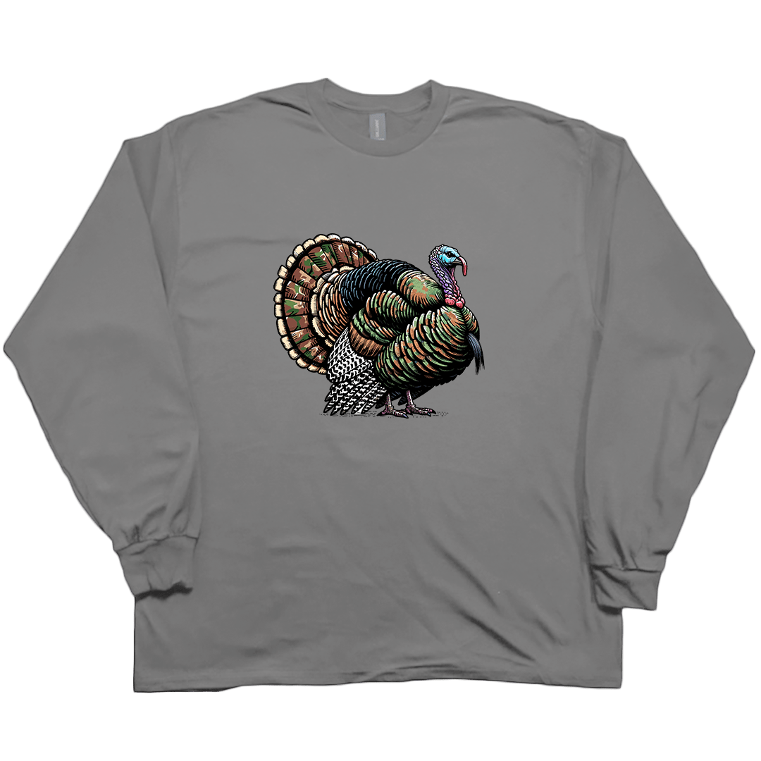 Trophy Tom Adult Long Sleeve Tee - Muddy Boots Clothing - Long Sleeve Tee