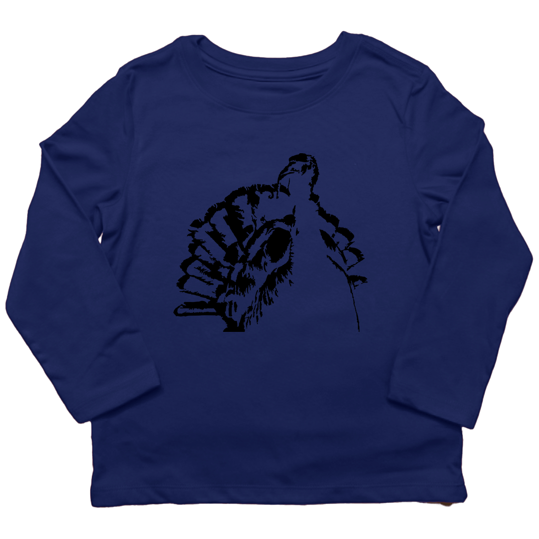 Turkey Contour Kids Long Sleeve Tee - Muddy Boots Clothing - Long Sleeve Tee