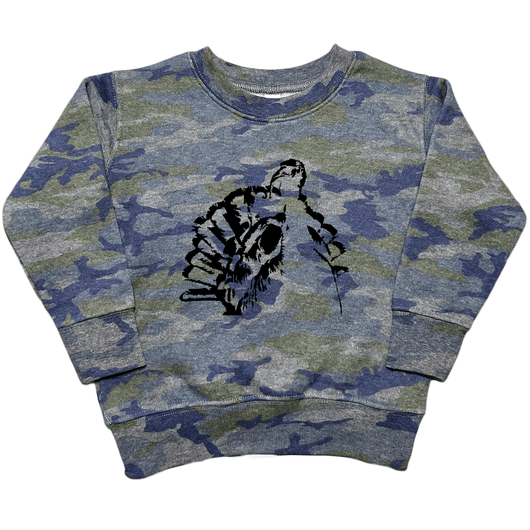 Turkey Contour Toddler Crew Neck Sweatshirt - Muddy Boots Clothing - Crew Neck Sweatshirt