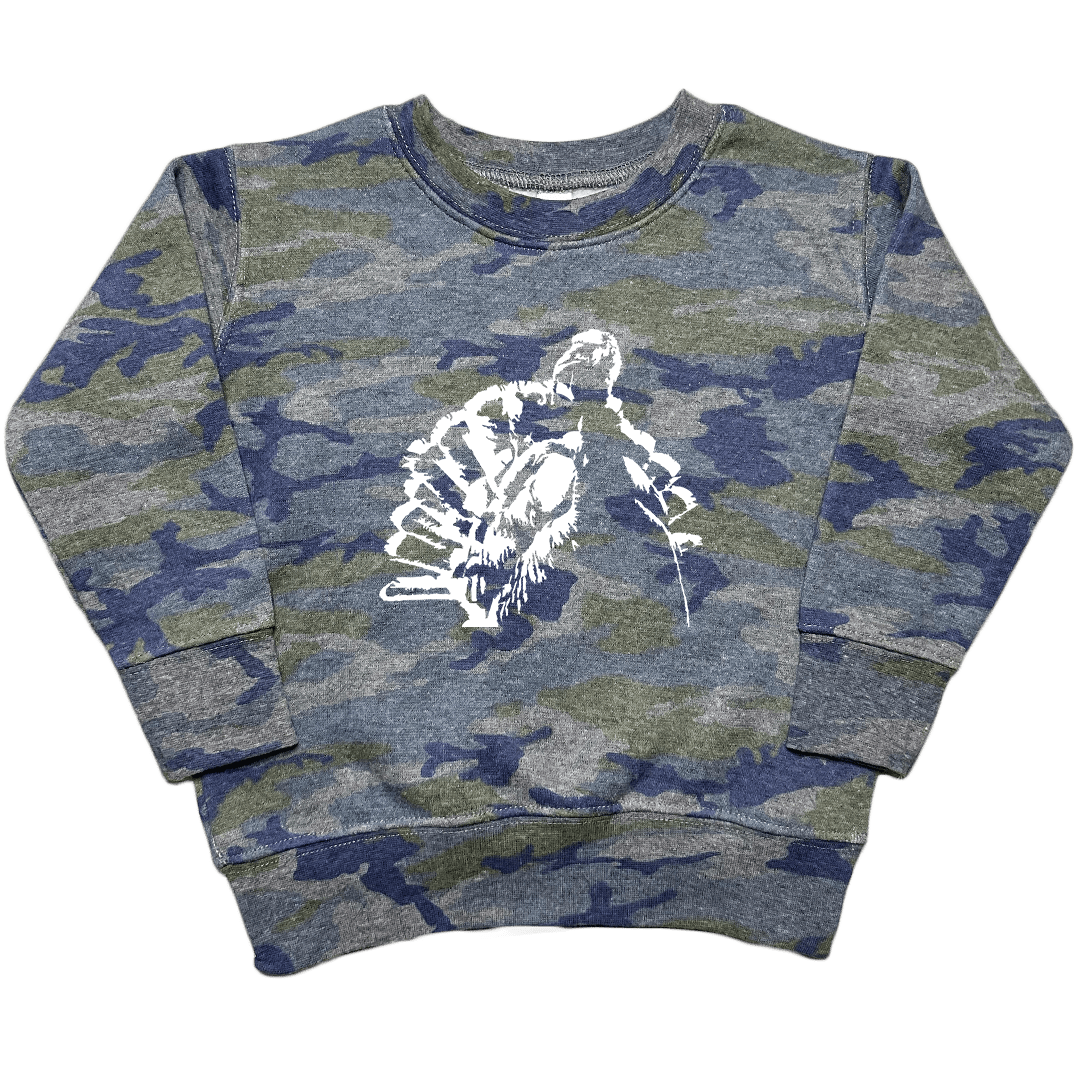 Turkey Contour Toddler Crew Neck Sweatshirt - Muddy Boots Clothing - Crew Neck Sweatshirt