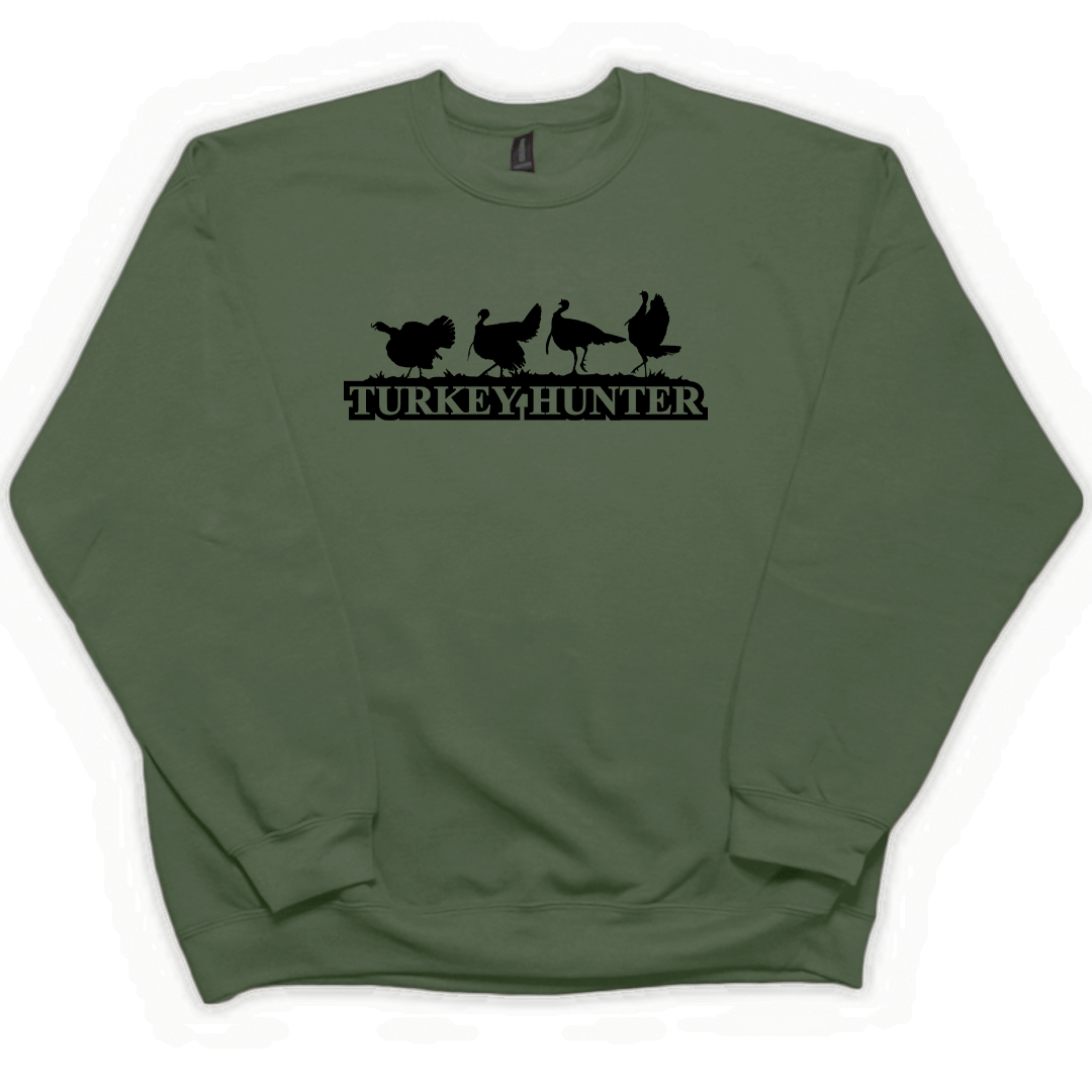 Turkey Hunter Adult Crew Neck Sweatshirt - Muddy Boots Clothing - Crew Neck Sweatshirt