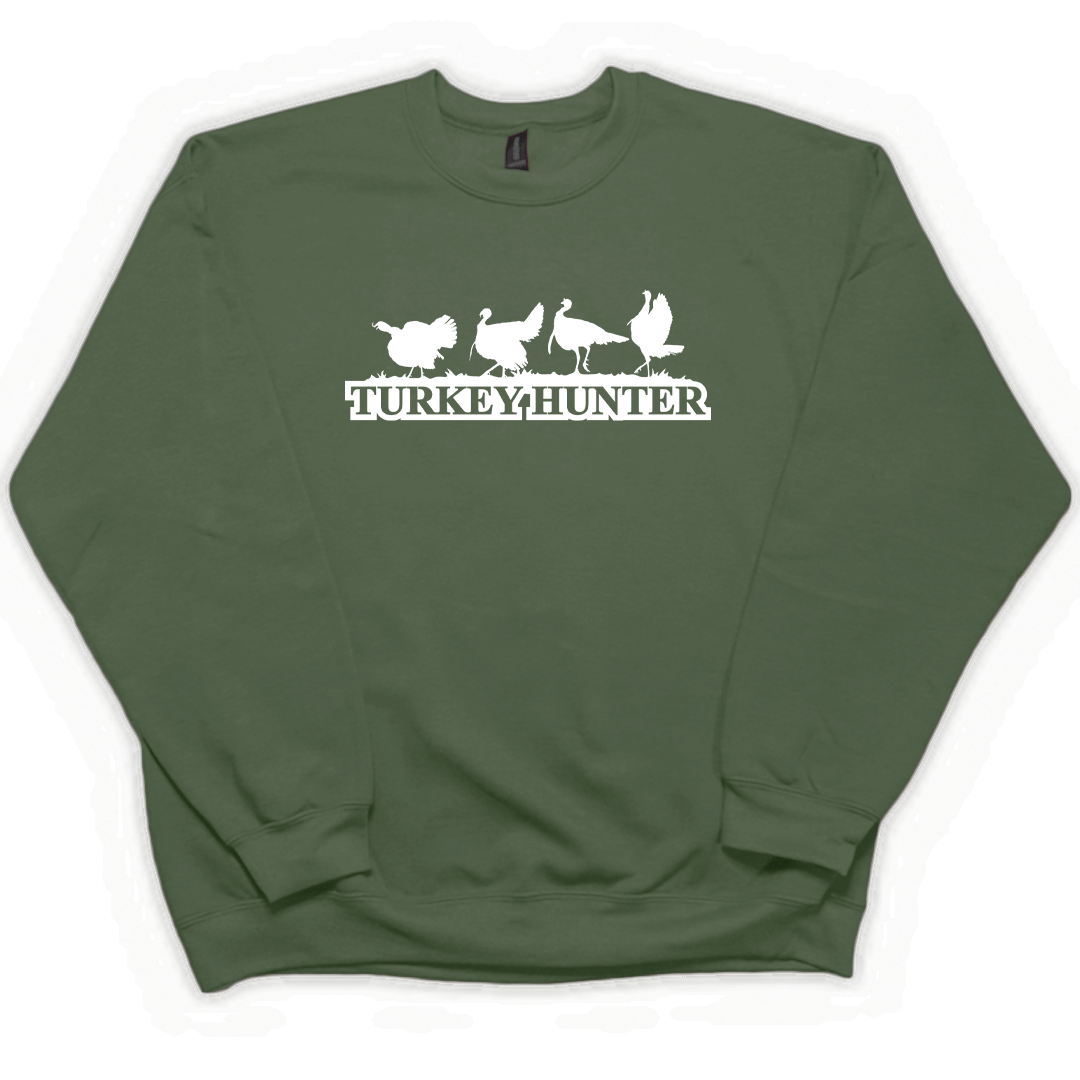 Turkey Hunter Adult Crew Neck Sweatshirt - Muddy Boots Clothing - Crew Neck Sweatshirt