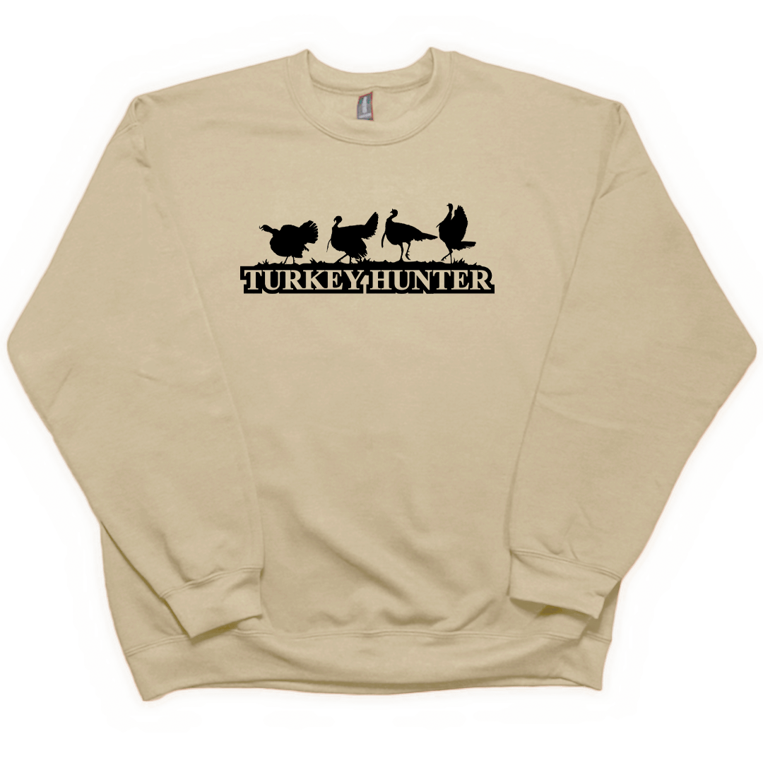 Turkey Hunter Adult Crew Neck Sweatshirt - Muddy Boots Clothing - Crew Neck Sweatshirt