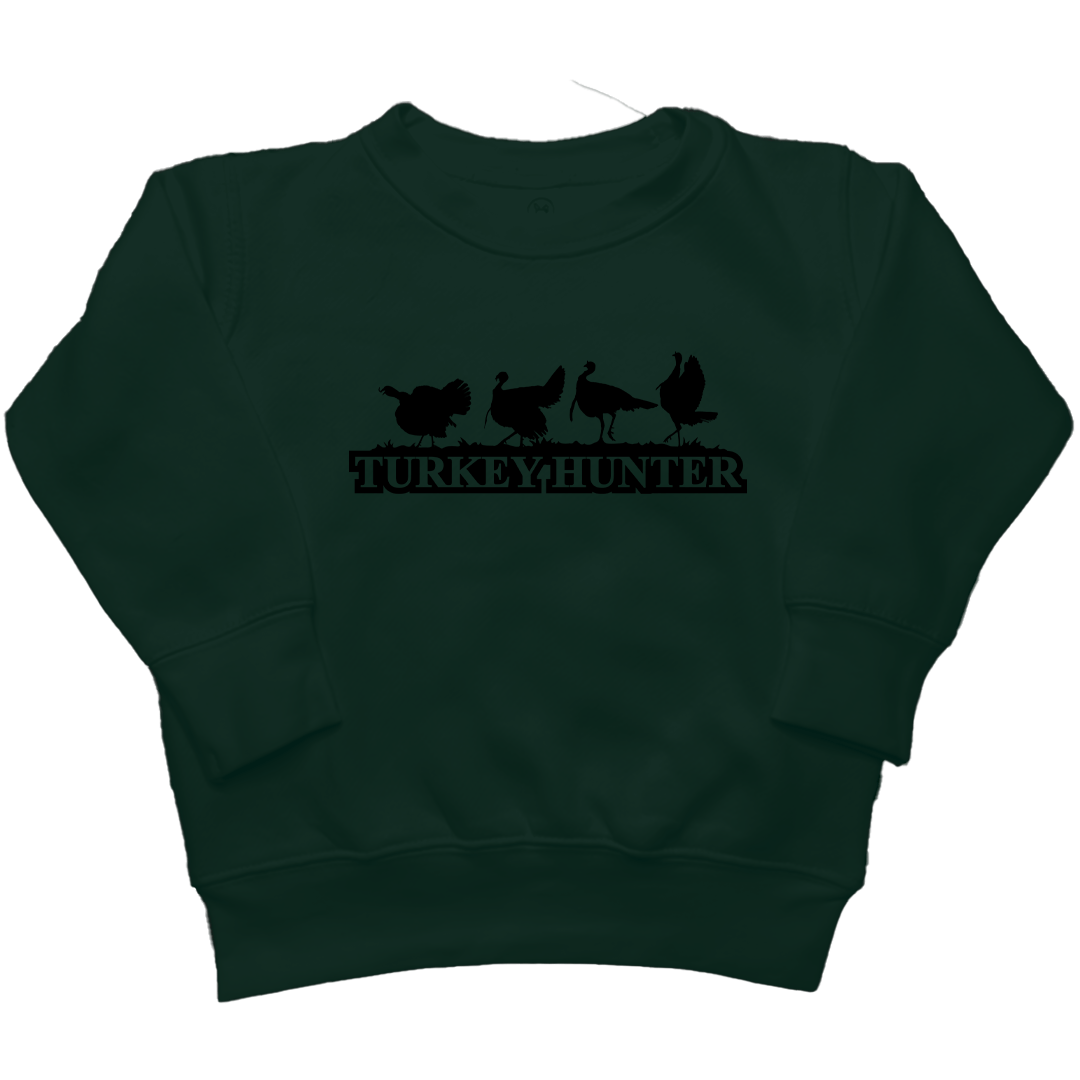 Turkey Hunter Kids Crew Neck Sweatshirt - Muddy Boots Clothing - Crew Neck Sweatshirt