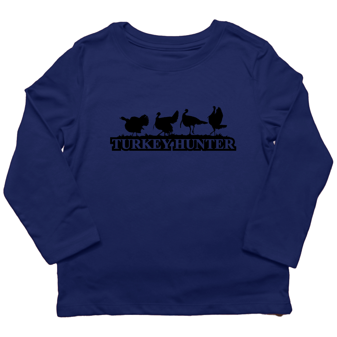 Turkey Hunter Kids Long Sleeve Tee - Muddy Boots Clothing - Long Sleeve Tee