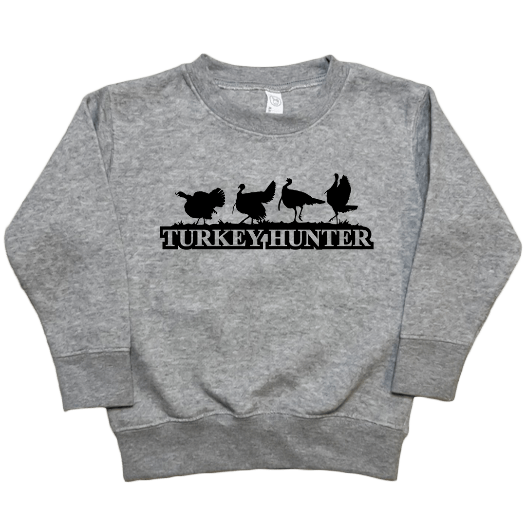 Turkey Hunter Toddler Crew Neck Sweatshirt - Muddy Boots Clothing - Crew Neck Sweatshirt