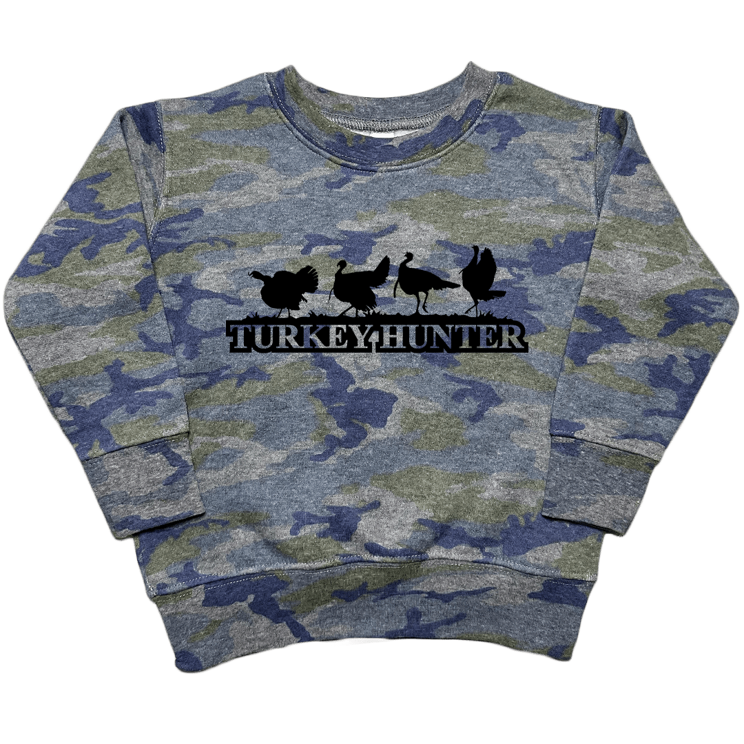 Turkey Hunter Toddler Crew Neck Sweatshirt - Muddy Boots Clothing - Crew Neck Sweatshirt
