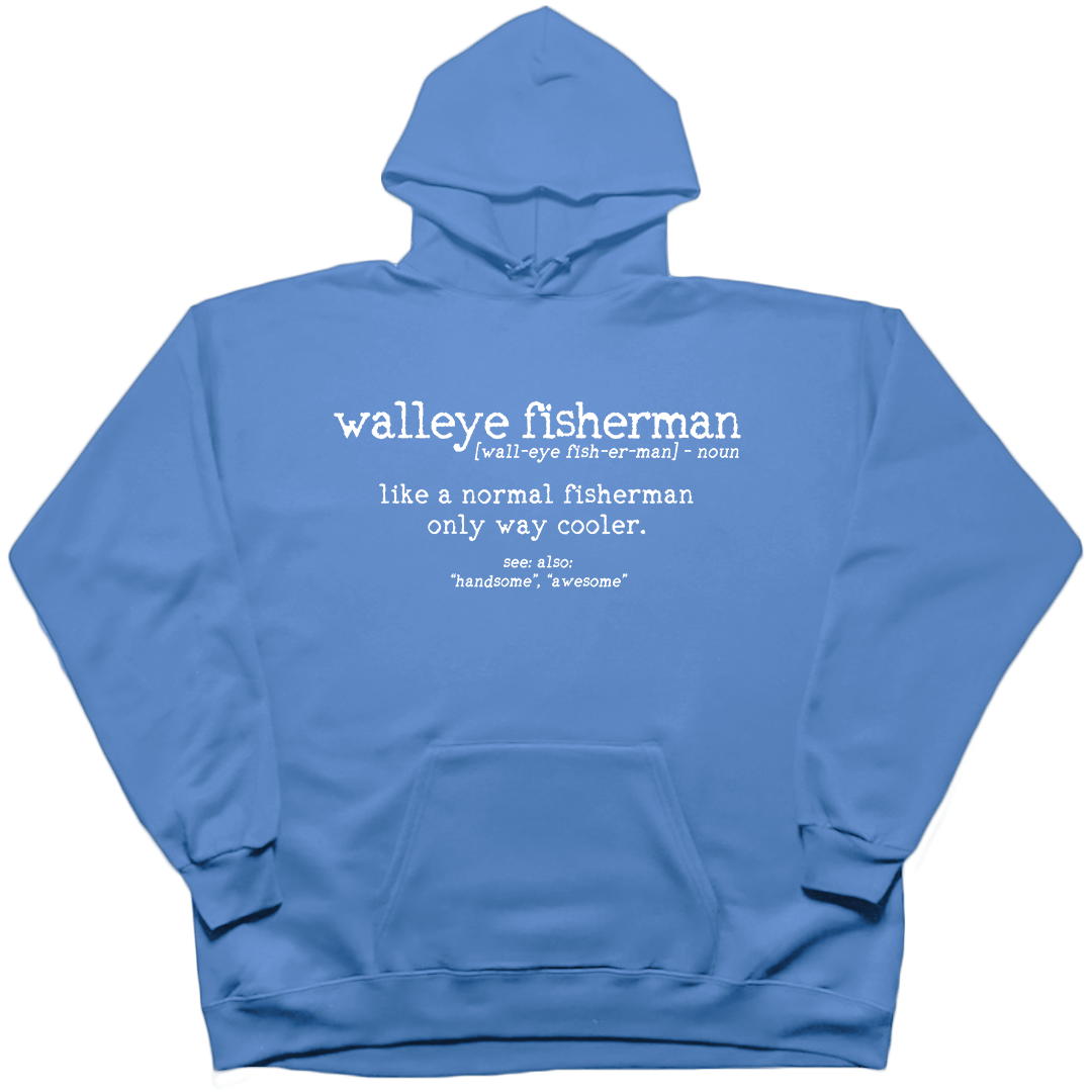 Walleye Fisherman Definition Adult Hoodie - Muddy Boots Clothing - Hoodie