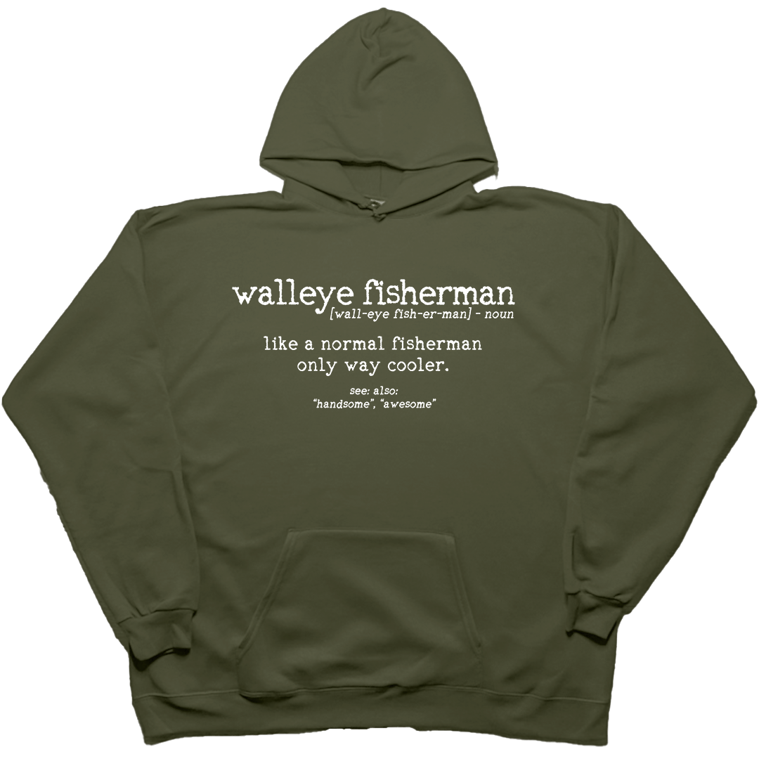 Walleye Fisherman Definition Adult Hoodie - Muddy Boots Clothing - Hoodie