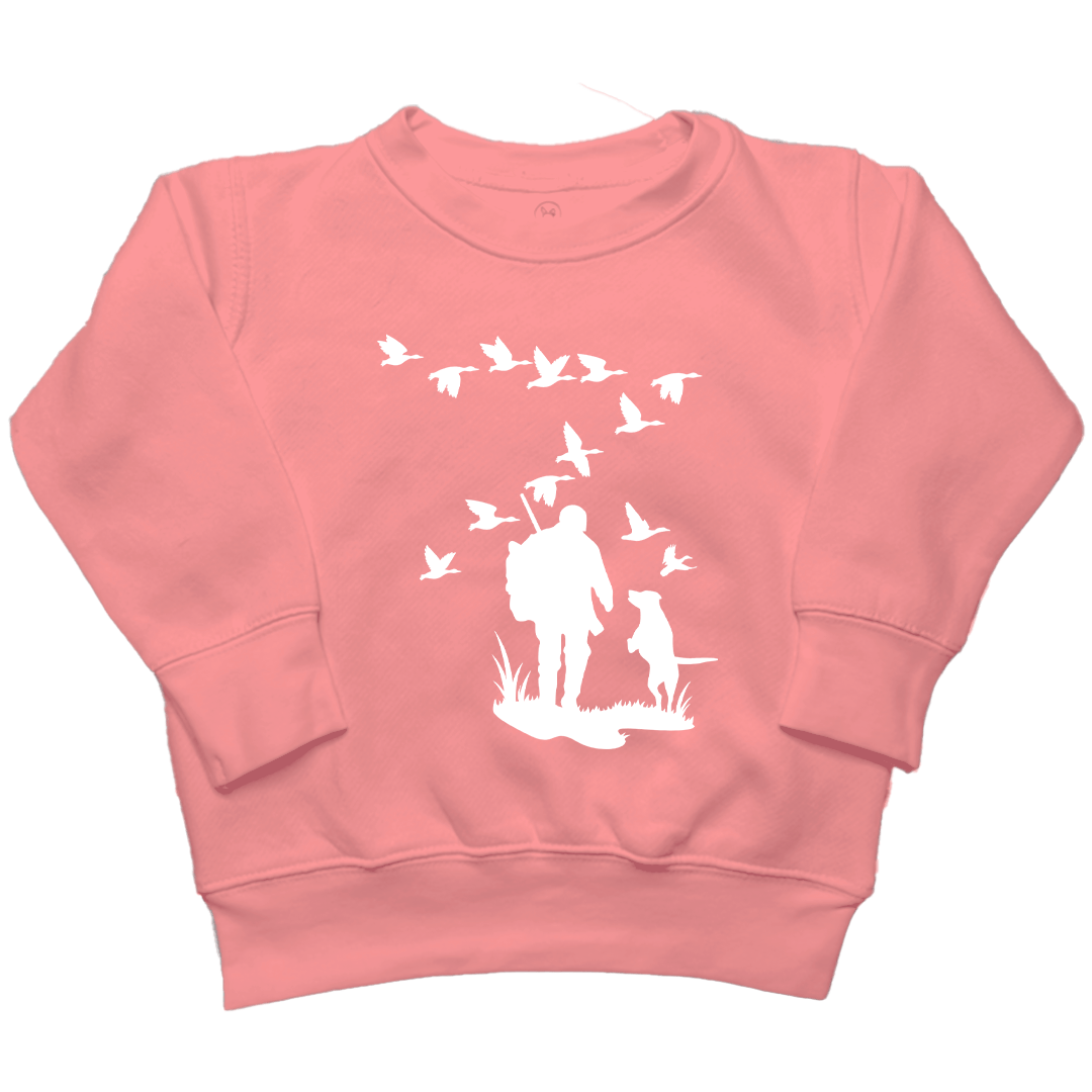 Waterfowl Magic Toddler Crew Neck Sweatshirt - Muddy Boots Clothing - Crew Neck Sweatshirt