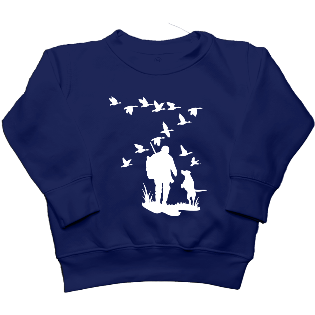 Waterfowl Magic Toddler Crew Neck Sweatshirt - Muddy Boots Clothing - Crew Neck Sweatshirt