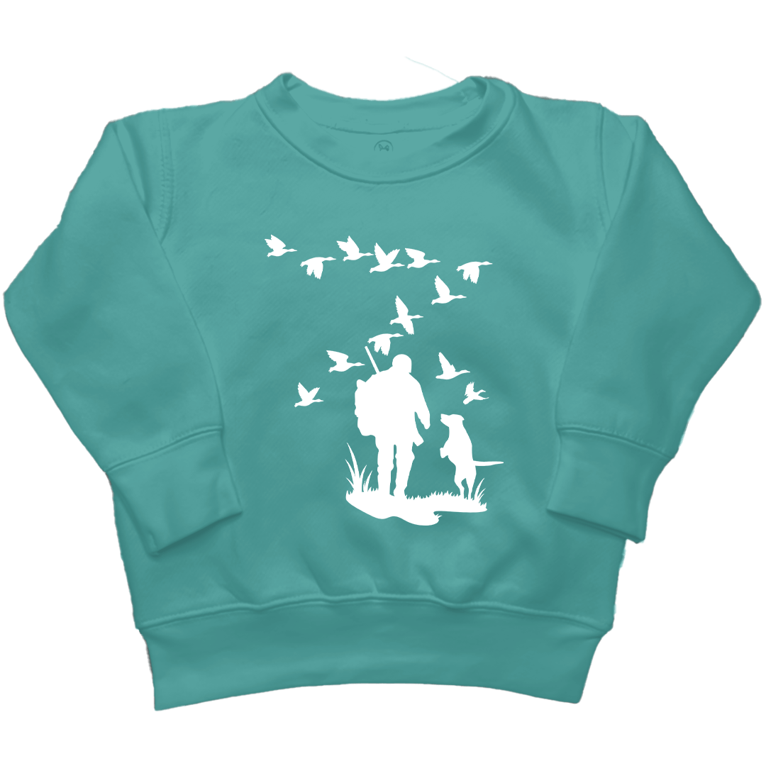 Waterfowl Magic Toddler Crew Neck Sweatshirt - Muddy Boots Clothing - Crew Neck Sweatshirt