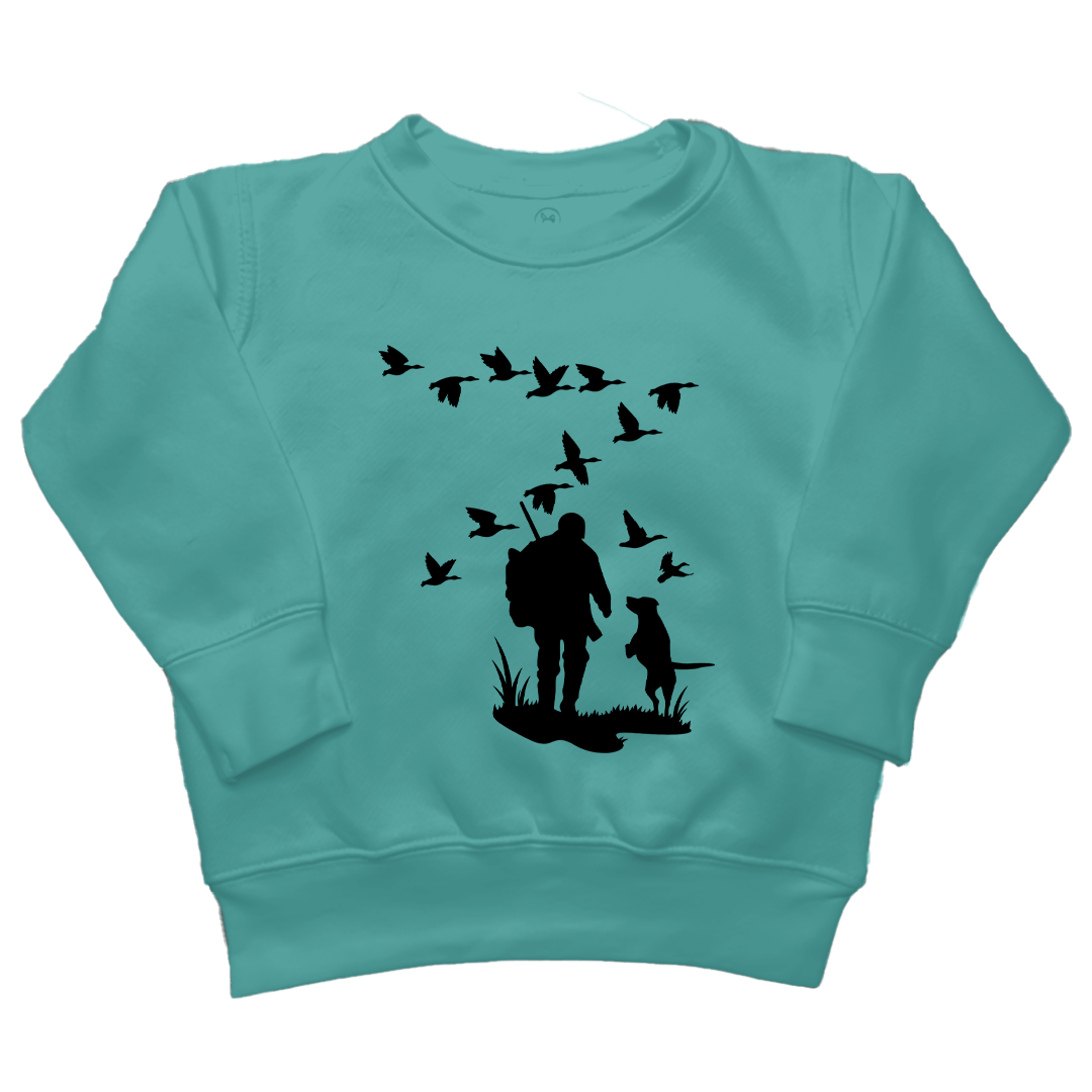 Waterfowl Magic Toddler Crew Neck Sweatshirt - Muddy Boots Clothing - Crew Neck Sweatshirt