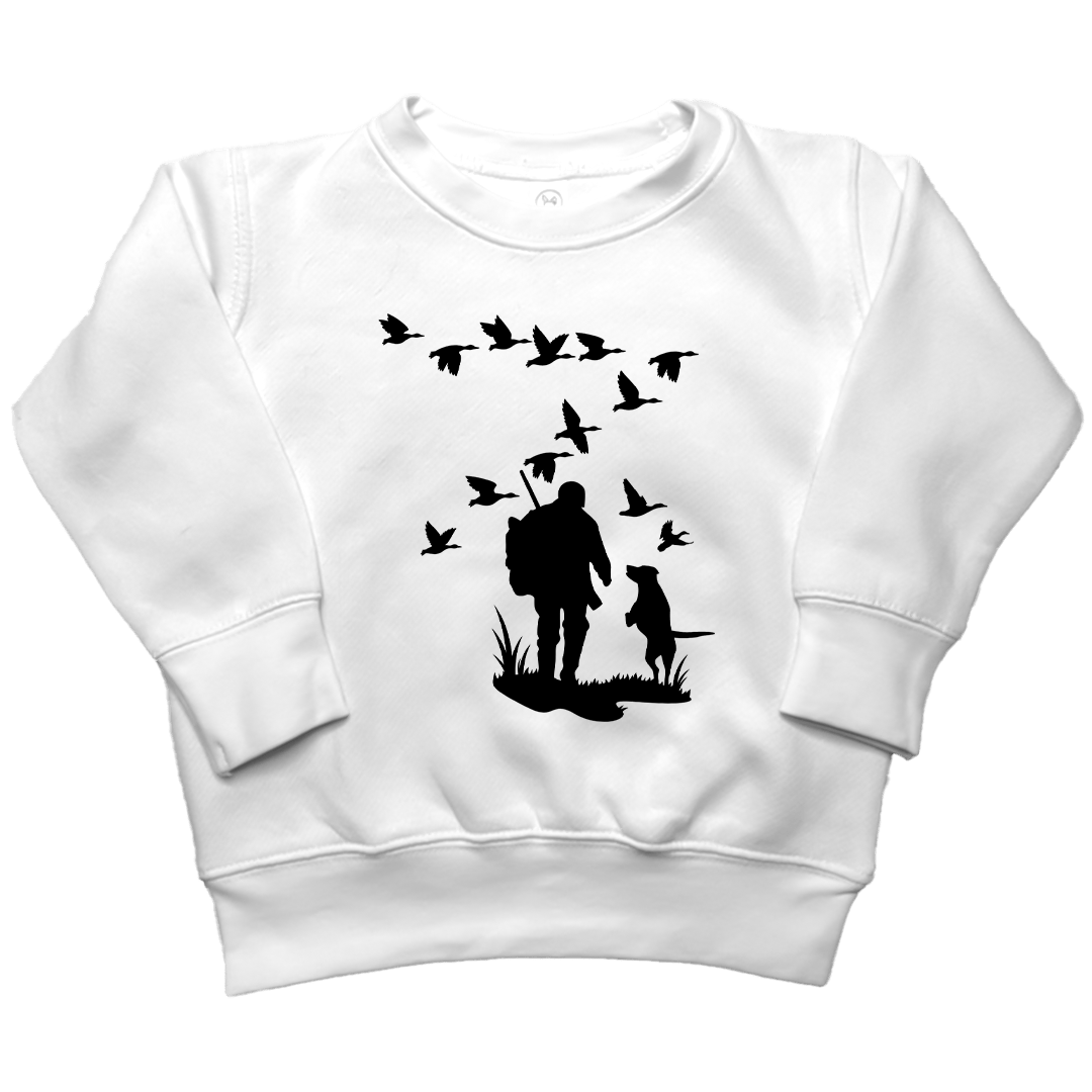 Waterfowl Magic Toddler Crew Neck Sweatshirt - Muddy Boots Clothing - Crew Neck Sweatshirt
