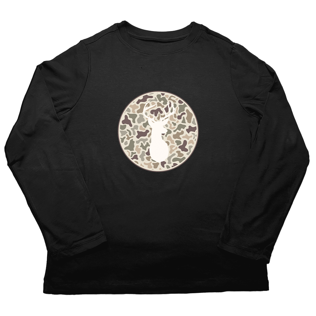 Whitetail Adult Long Sleeve Tee - Muddy Boots Clothing - Long Sleeve Tee