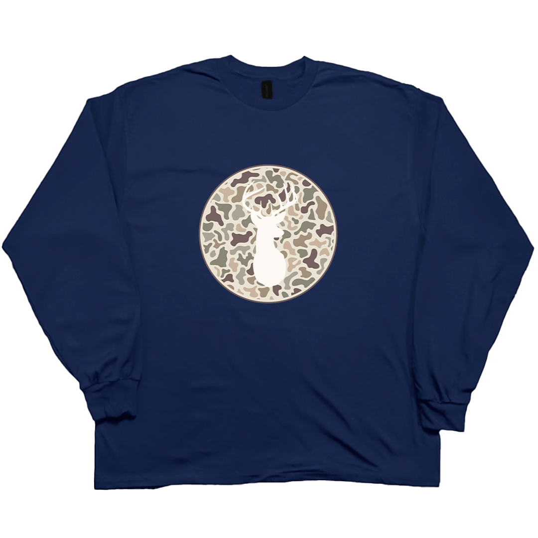 Whitetail Adult Long Sleeve Tee - Muddy Boots Clothing - Long Sleeve Tee