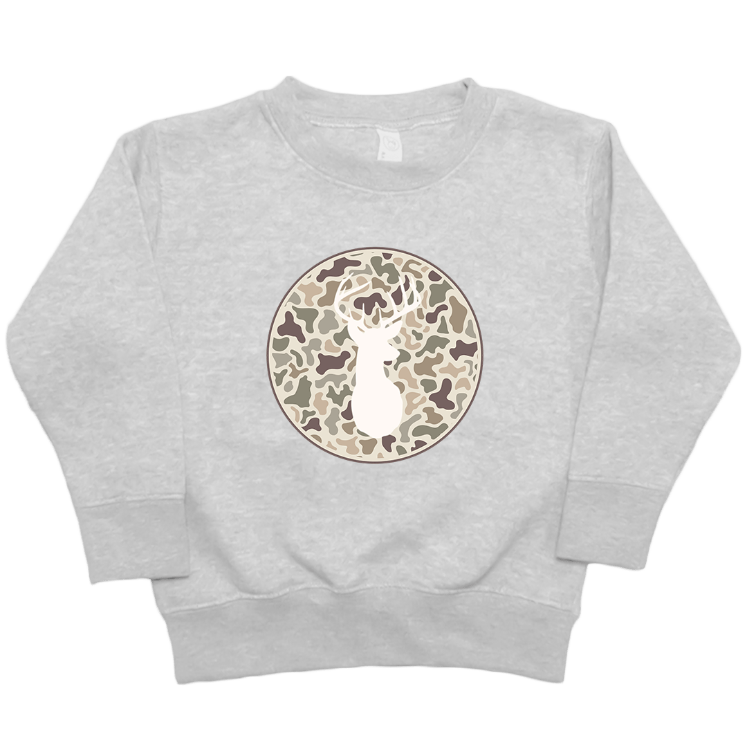Whitetail Kids Crew Neck Sweatshirt - Muddy Boots Clothing - Crew Neck Sweatshirt