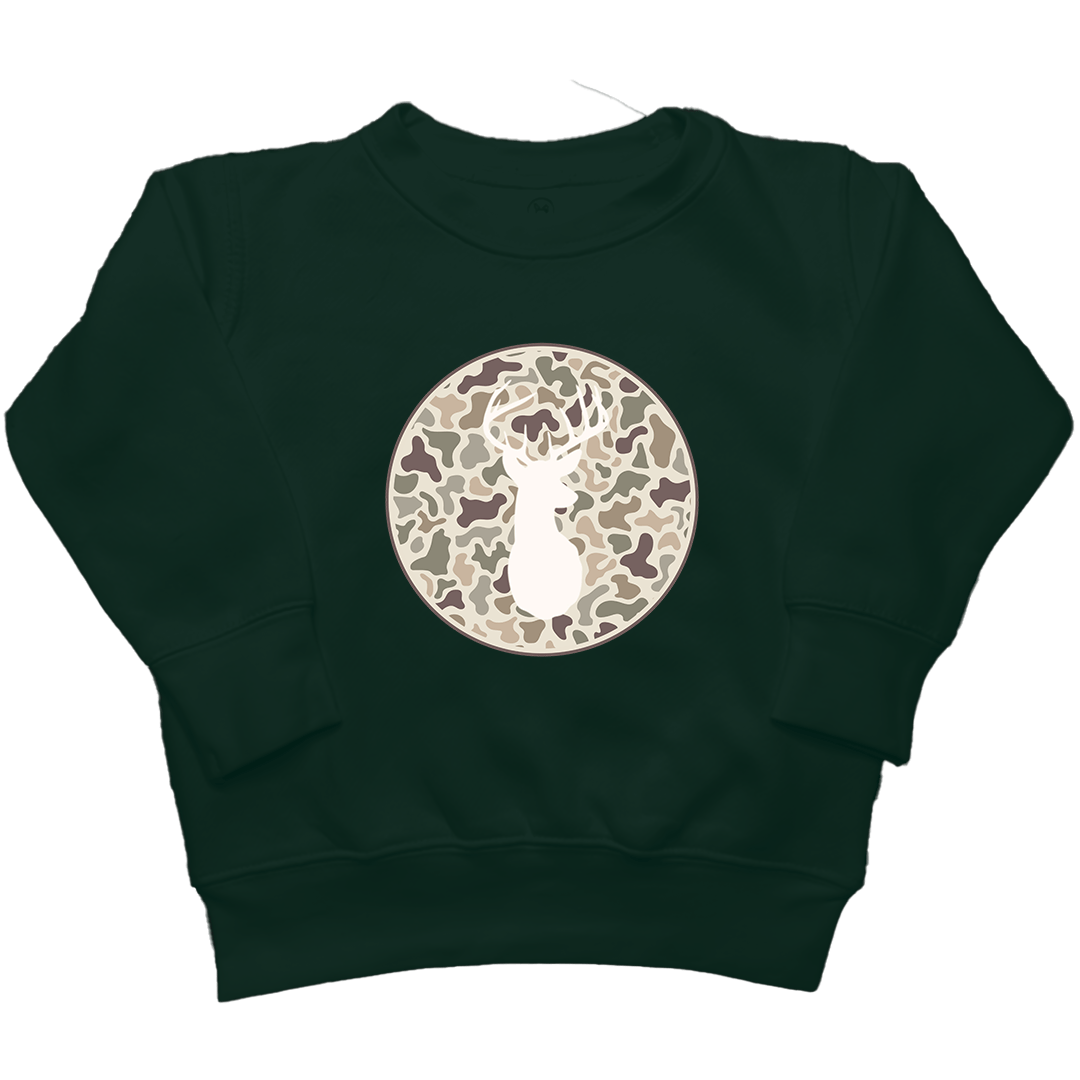 Whitetail Kids Crew Neck Sweatshirt - Muddy Boots Clothing - Crew Neck Sweatshirt
