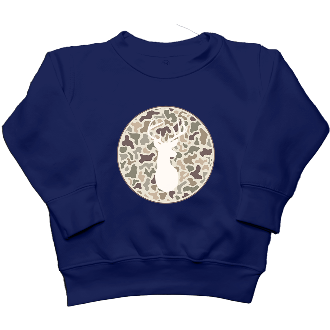 Whitetail Kids Crew Neck Sweatshirt - Muddy Boots Clothing - Crew Neck Sweatshirt