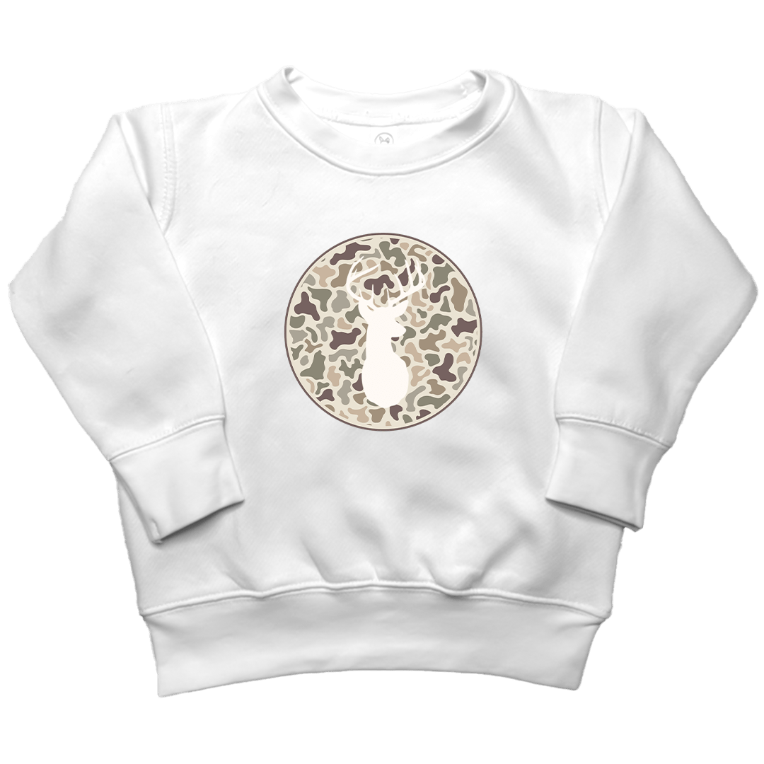Whitetail Kids Crew Neck Sweatshirt - Muddy Boots Clothing - Crew Neck Sweatshirt