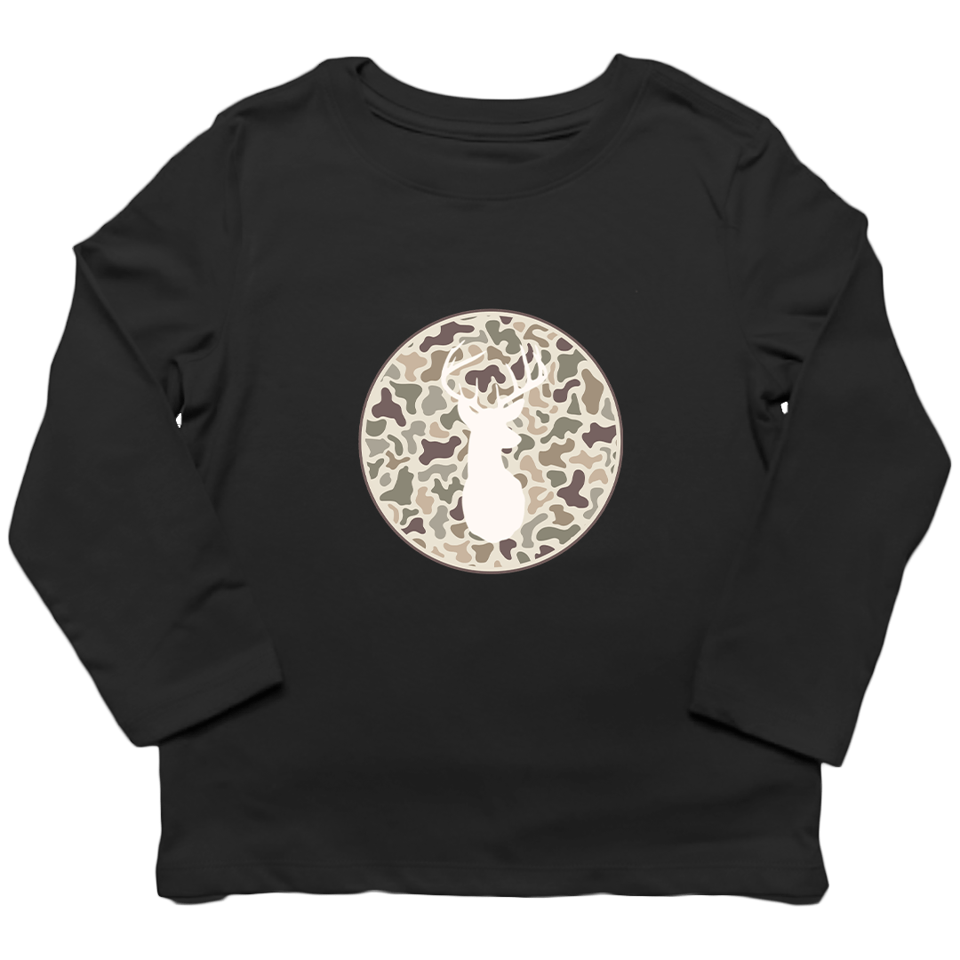 Whitetail Kids Long Sleeve Tee - Muddy Boots Clothing - Long Sleeve Tee