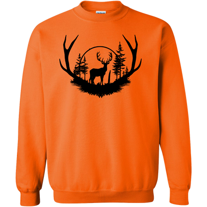 Deer Head Adult Crew Neck Sweatshirt
