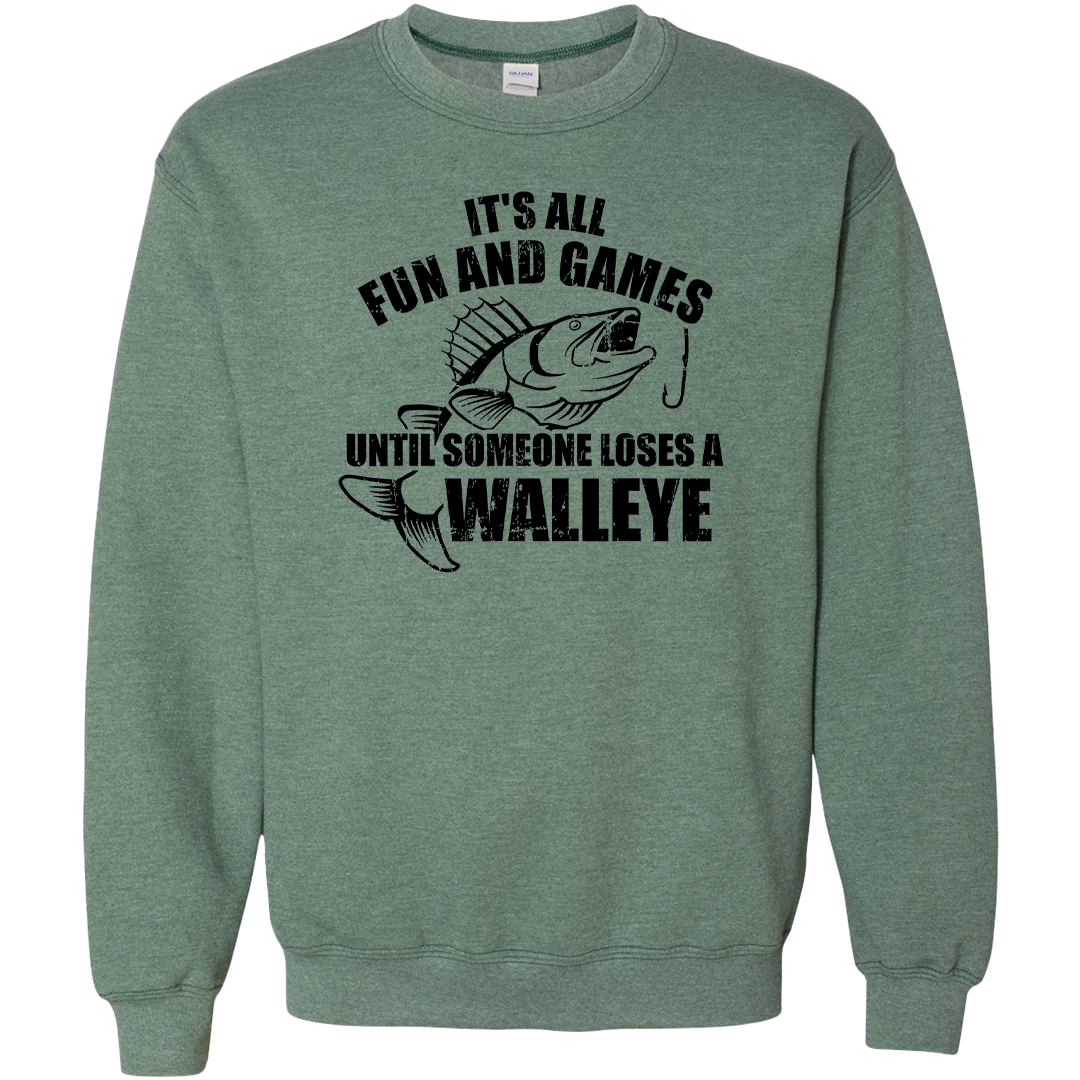 Walleye Games Adult Crew Neck Sweatshirt