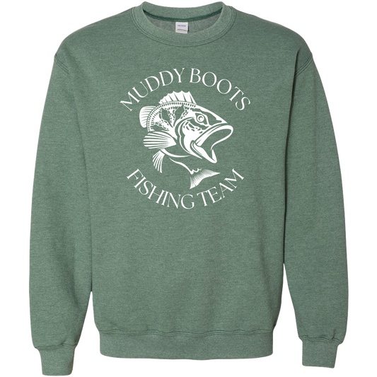 Fishing Team Adult Crew Neck Sweatshirt
