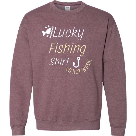 Lucky Fishing Shirt Adult Crew Neck Sweatshirt