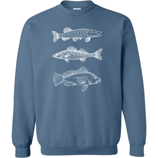 Midwest Fish Adult Crew Neck Sweatshirt