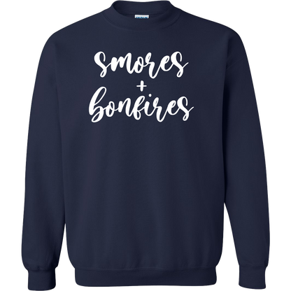 S'mores And Bonfires Adult Crew Neck Sweatshirt